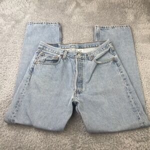 Vintage Levi's 501 Jeans Mens 33x30 Original Fit Light Wash Blue Straight Leg